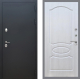 Входная металлическая Дверь Рекс (REX) 5 Черный Муар FL-128 Лиственница беж