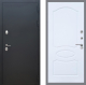 Входная металлическая Дверь Рекс (REX) 5 Черный Муар FL-128 Силк Сноу