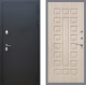 Входная металлическая Дверь Рекс (REX) 5 Черный Муар FL-183 Беленый дуб