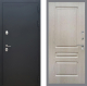 Входная металлическая Дверь Рекс (REX) 5 Черный Муар FL-243 Беленый дуб