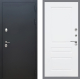 Входная металлическая Дверь Рекс (REX) 5 Черный Муар FL-243 Силк Сноу