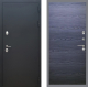 Входная металлическая Дверь Рекс (REX) 5 Черный Муар GL Дуб тангенальный черный
