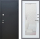 Входная металлическая Дверь Рекс (REX) 5 Черный Муар Зеркало Пастораль Силк Сноу