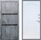 Входная металлическая Дверь Рекс (REX) 15 Бетон Темный FL-128 Белый ясень