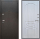 Входная металлическая Дверь Рекс (REX) 5 Серебро Антик FL-128 Сандал белый