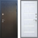 Входная металлическая Дверь Рекс (REX) Премиум-246 СБ-14 стекло белое Сандал белый