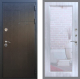 Входная металлическая Дверь Рекс (REX) Премиум-246 Зеркало Пастораль Сандал белый