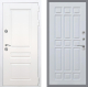 Входная металлическая Дверь Рекс (REX) Премиум-н Силк Сноу FL-33 Белый ясень