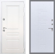Входная металлическая Дверь Рекс (REX) Премиум-н Силк Сноу FL-289 Белый ясень