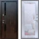 Входная металлическая Дверь Рекс (REX) 26 Зеркало Пастораль Сандал белый