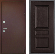 Дверь Дверной континент Рубикон Медь Дизайн ФЛ-243 Дуб шоколадный 960х2050 мм