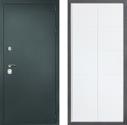 Дверь Дверной континент Рубикон Серебро Дизайн ФЛ-Кватро Белое дерево 860х2050 мм