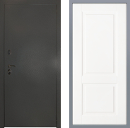 Дверь Заводские двери Эталон 3к антик серебро Доррен Белый софт 860х2050 мм