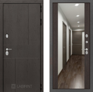Дверь Лабиринт (LABIRINT) Urban Зеркало Максимум Венге 860х2050 мм