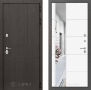 Дверь Лабиринт (LABIRINT) Urban Зеркало 19 Белый софт 960х2050 мм