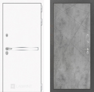 Дверь Лабиринт (LABIRINT) Лайн White 24 Бетон светлый 960х2050 мм