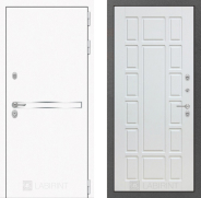 Дверь Лабиринт (LABIRINT) Лайн White 12 Белое дерево 860х2050 мм