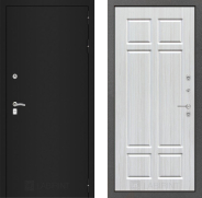 Дверь Лабиринт (LABIRINT) Classic шагрень черная 08 Кристалл вуд 860х2050 мм