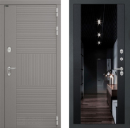 Дверь Лабиринт (LABIRINT) Формо Зеркало Максимум с тонировкой Черный кварц 960х2050 мм