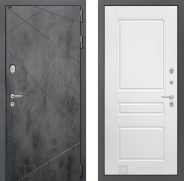 Дверь Лабиринт (LABIRINT) Лофт 03 Белый софт 960х2050 мм
