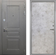 Дверь Интекрон (INTECRON) Брайтон Графит Гладкая Мрамор светлый 860х2050 мм