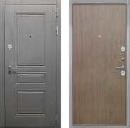 Дверь Интекрон (INTECRON) Брайтон Графит Гладкая шпон Венге коричневый 860х2050 мм
