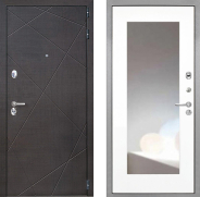 Дверь Интекрон (INTECRON) Сенатор Лучи ФЛЗ-120-М Зеркало Белый матовый 960х2050 мм