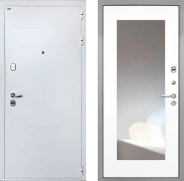 Дверь Интекрон (INTECRON) Колизей White ФЛЗ-120-М Зеркало Белый матовый 960х2050 мм
