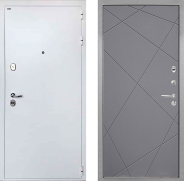 Дверь Интекрон (INTECRON) Колизей White Лучи-М Графит софт 860х2050 мм