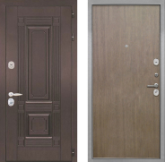 Дверь Интекрон (INTECRON) Италия Гладкая шпон Венге коричневый 960х2050 мм