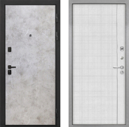 Дверь Интекрон (INTECRON) Профит Black Мрамор Светлый В-07 с молдингом Лофт белый 960х2050 мм