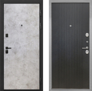 Дверь Интекрон (INTECRON) Профит Black Мрамор Светлый ФЛ-295 Лофт черный 960х2050 мм
