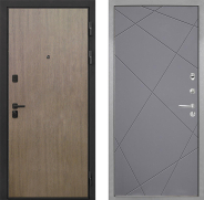 Дверь Интекрон (INTECRON) Профит Black Венге Коричневый Лучи-М Графит софт 960х2050 мм