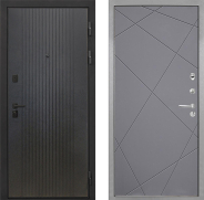 Дверь Интекрон (INTECRON) Профит Black ФЛ-295 Лучи-М Графит софт 960х2050 мм
