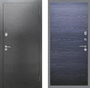 Дверь Рекс (REX) 2А Серебро Антик GL Дуб тангенальный черный 860х2050 мм