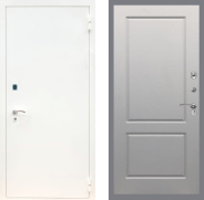 Дверь Рекс (REX) 1А Белая шагрень FL-117 Грей софт 860х2050 мм