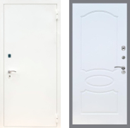 Дверь Рекс (REX) 1А Белая шагрень FL-128 Белый ясень 860х2050 мм