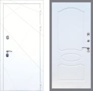 Дверь Рекс (REX) 13 Силк Сноу FL-128 Белый ясень